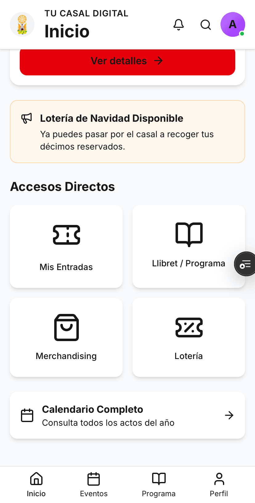 Dashboard Casal Virtual